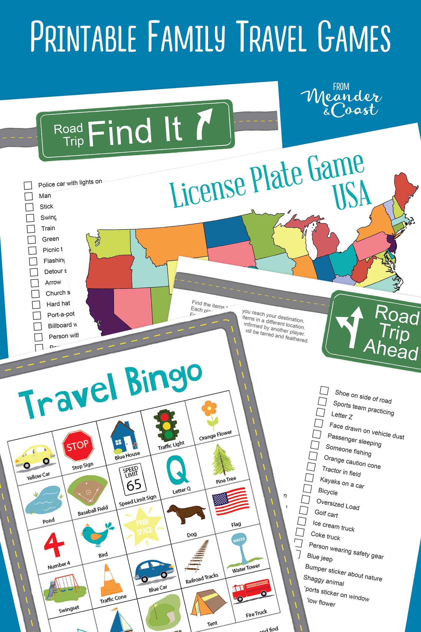 Family Road Trip Car Games and Activities - Meander & Coast